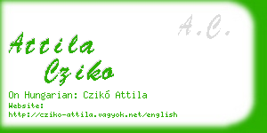 attila cziko business card