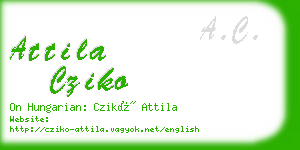 attila cziko business card